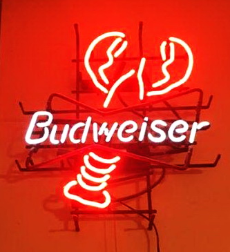 Budweiser Cray Lobster Red Neon Sign